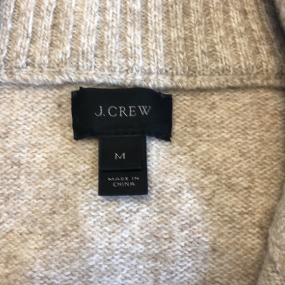 J Crew tan 100% lambs wool men’s sweater - Picture 3 of 5